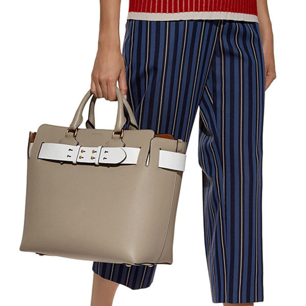 Burberry London Grey Outlet Handbag Leather